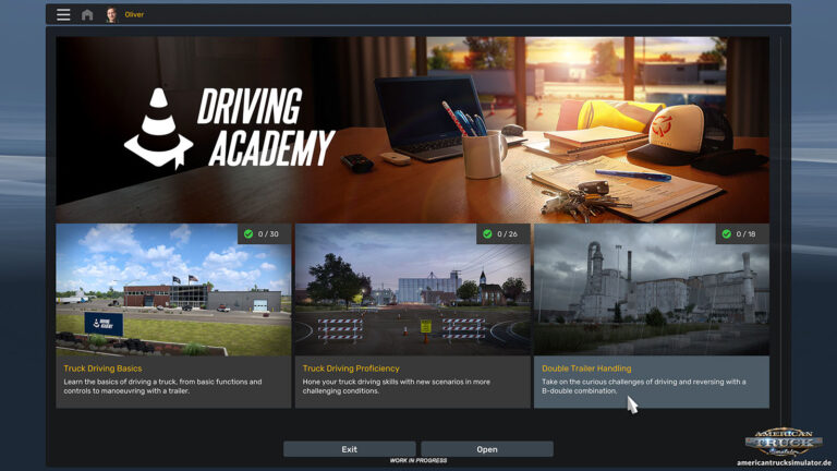 Zwei Anhänger in der Driving Academy